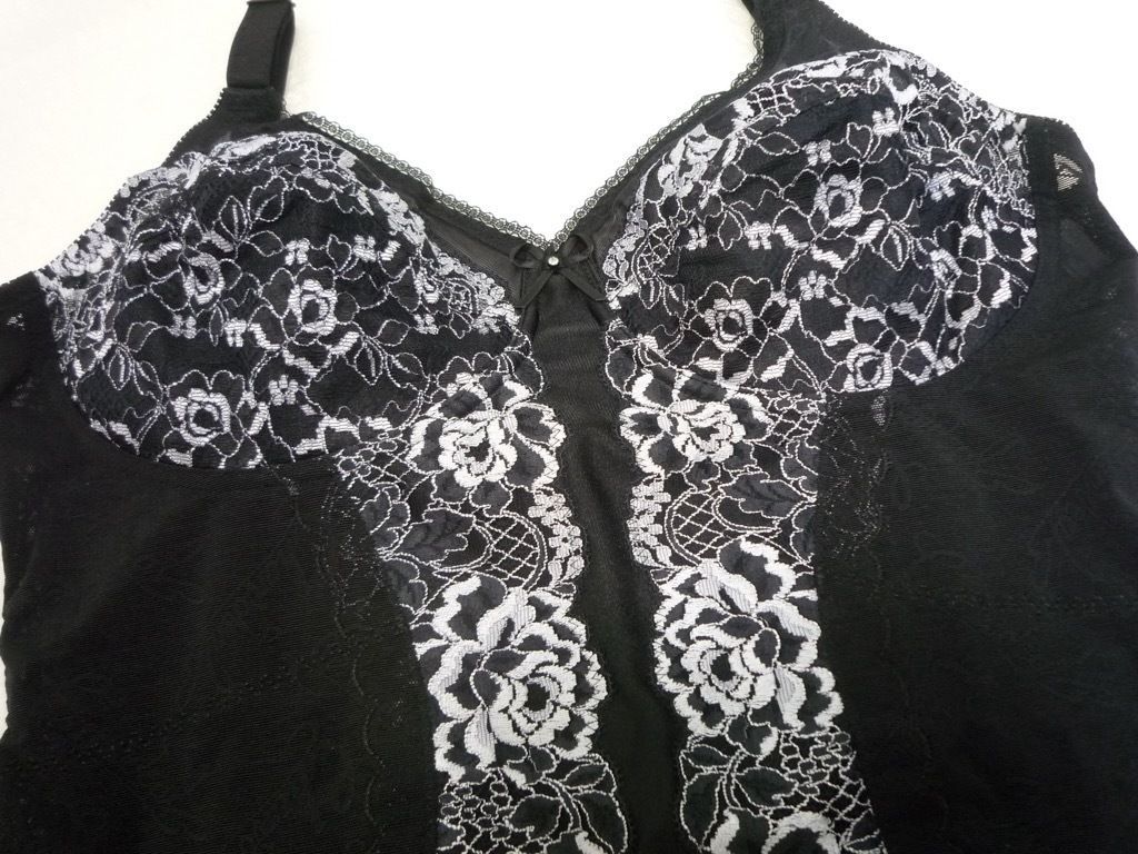 定価47300円 最 補正下着 シャンデール シャルム ロング ボディスーツ B90 パールブラック 強補整力 パワーネット 快適着心地 _BW5