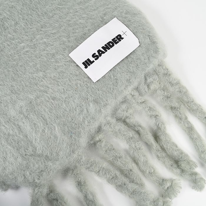 JILSANDER ジルサンダー マフラー ストール ウール＆モヘア ロゴ入り