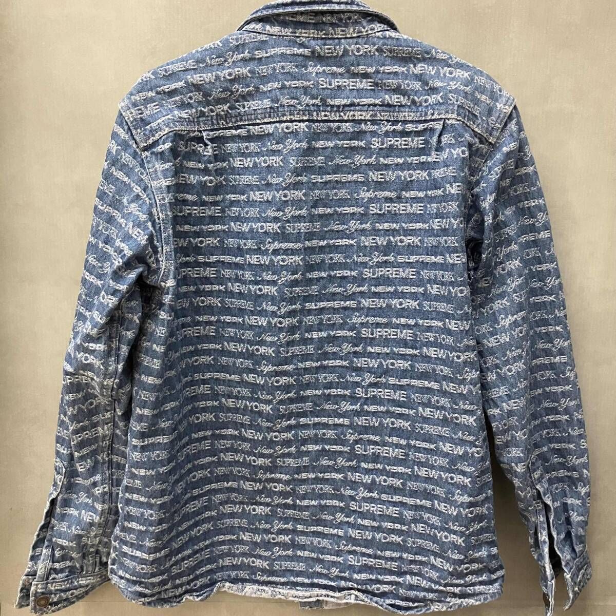 Supreme シュプリーム 22W Multi Type Jacquard Denim Shirt Gジャン デニムジャケット Mサイズ