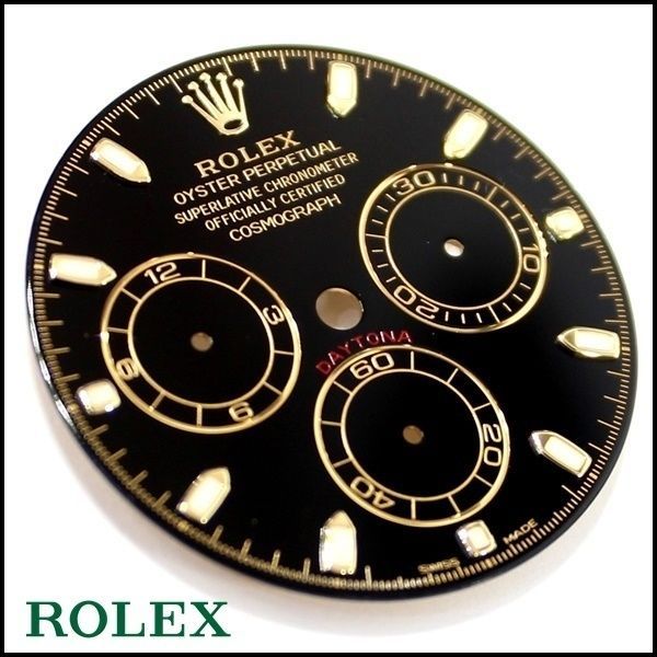 116528 116523 ROLEXデイトナ 純正品 ルミノバ夜光 ダイアル 黒文字盤