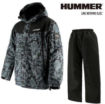 2025秋冬新商品 上下セット S～4L 防水防寒ウェア HUMMER HM - W13C ストームグレー ウインターブルゾン 防水 防寒 防風 撥水 保温 ハマー メンズ 紳士 弘進ゴム KOHSHIN 防寒着