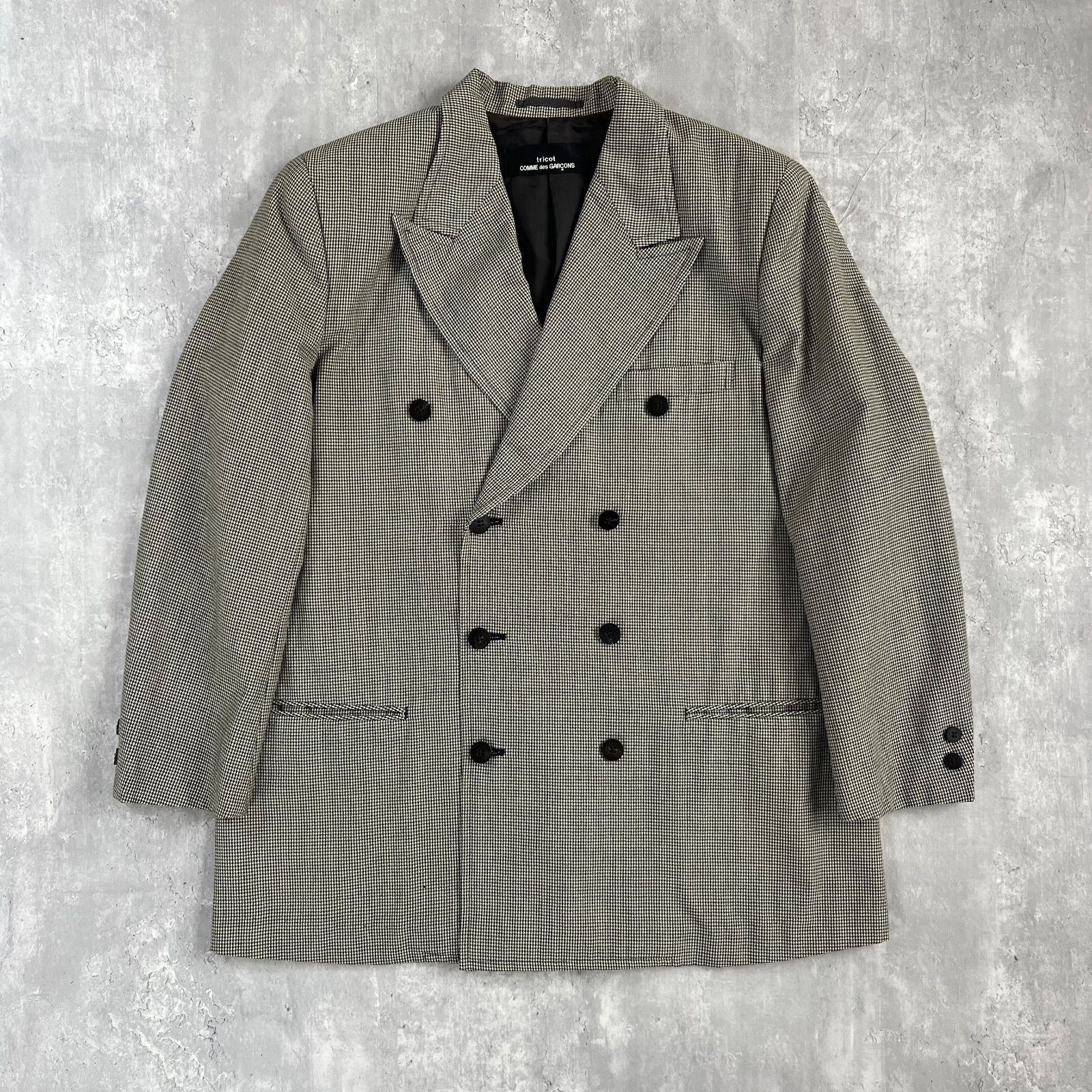 tricot COMME des GARCONS トリココムデギャルソン アーカイブ 千鳥柄 バックプリーツ テーラードジャケット TJ-050080