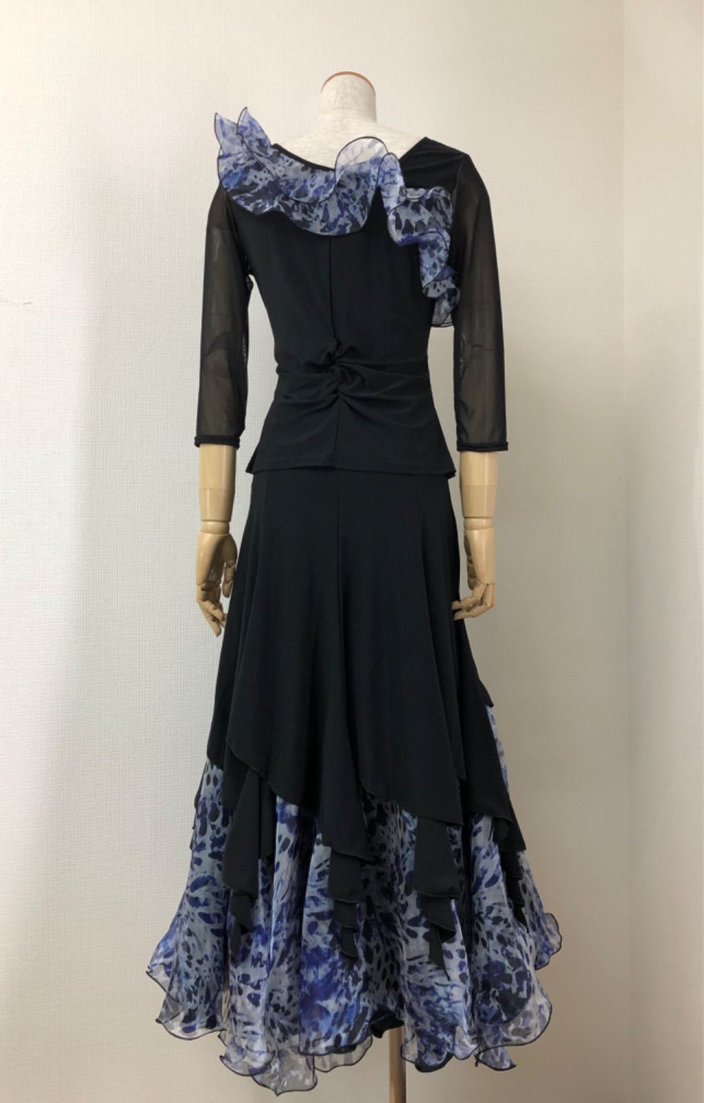 新品》社交ダンス オーガンジーミックス セットアップドレス 新品》社交ダンス オーガンジーミックス セットアップドレス