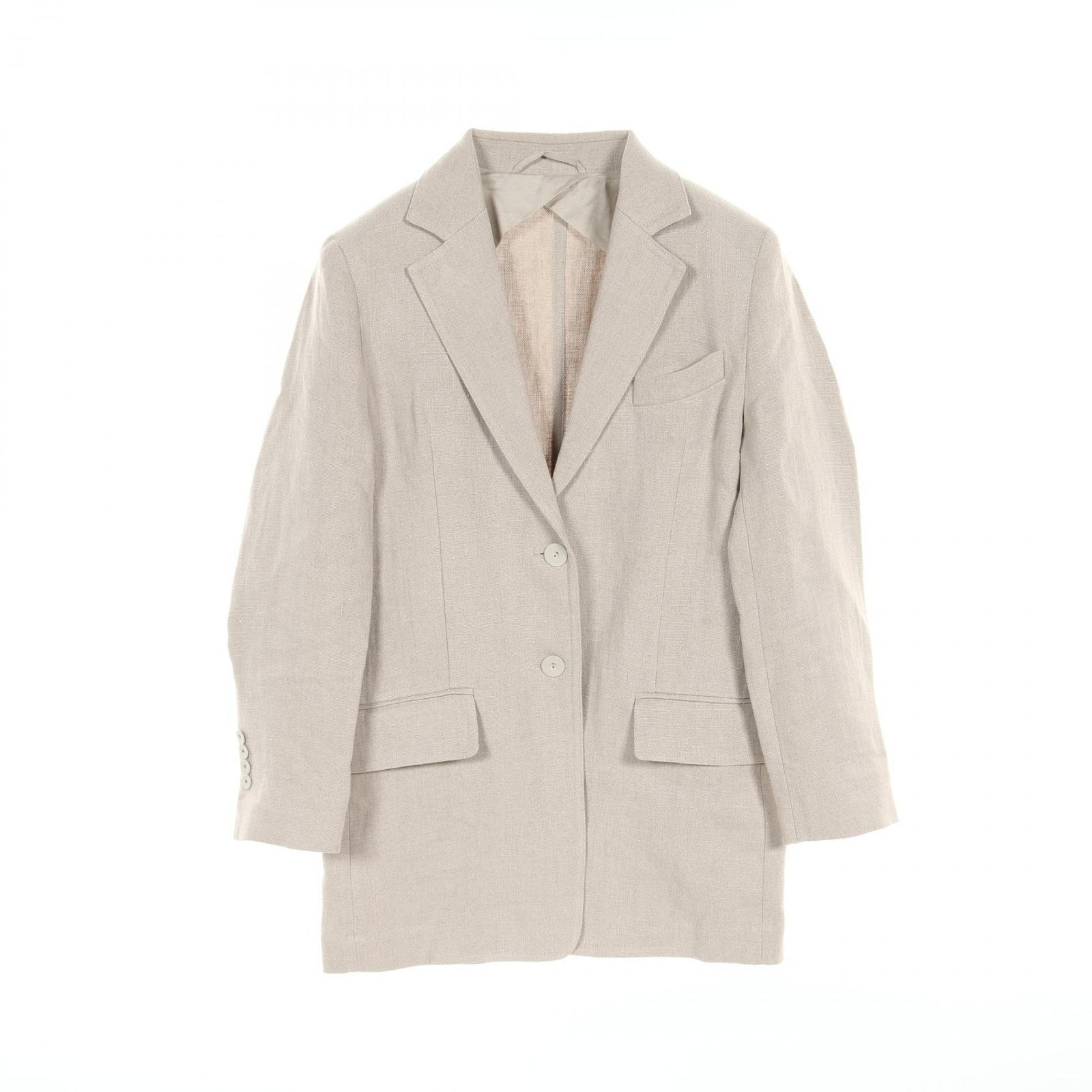 マックスマーラ MAX MARA テーラードジャケット ベージュ ファブリック