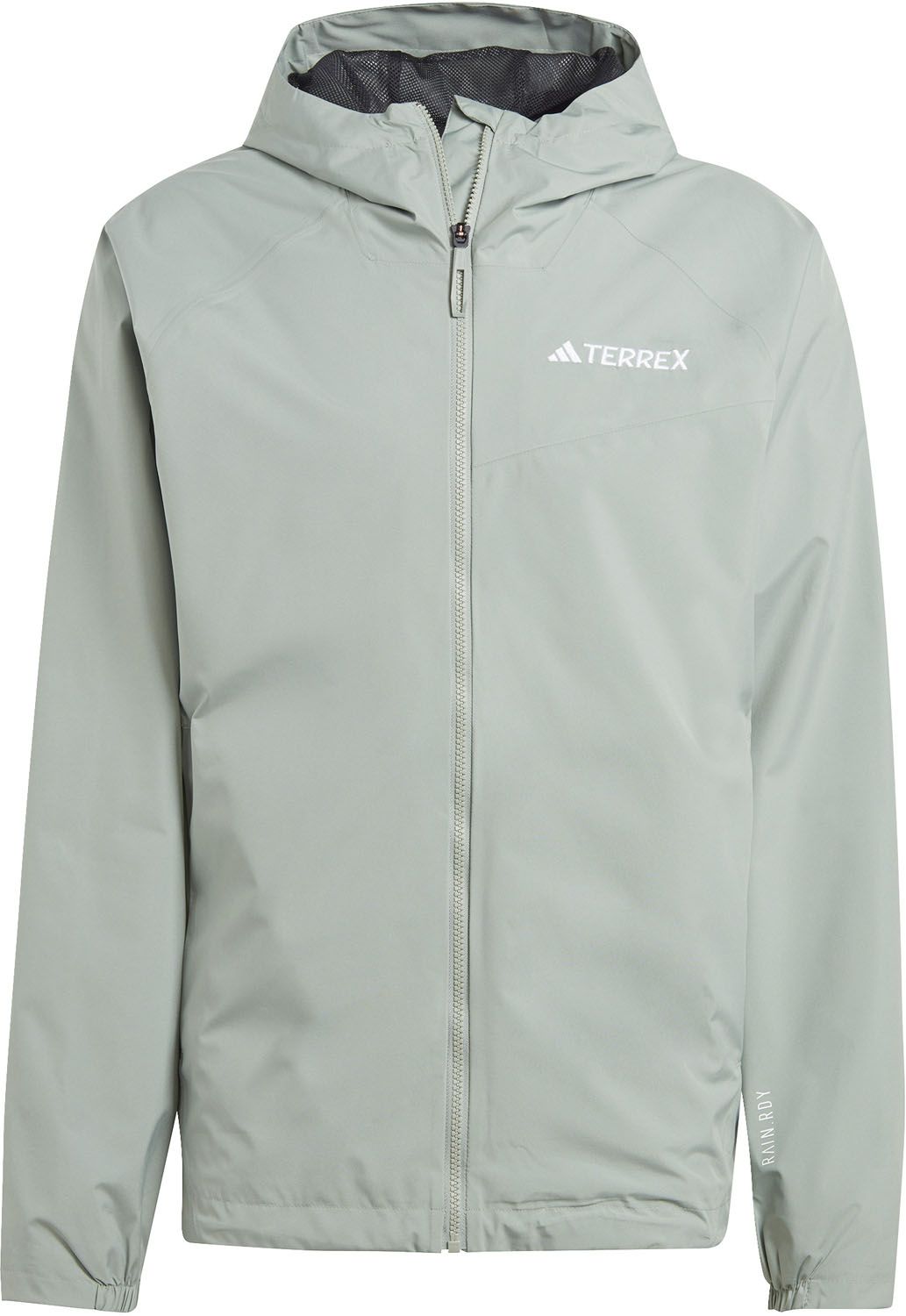 アディダス adidas アウトドア テレックス マルチ 2層構造 RAIN.RDYジャケット 上着 アウター 防水 透湿 ハイキング 山登り 旅行 お出かけ 雨 メンズ 男性用 梅雨 HAU46 IN4771 シルバーグリーン