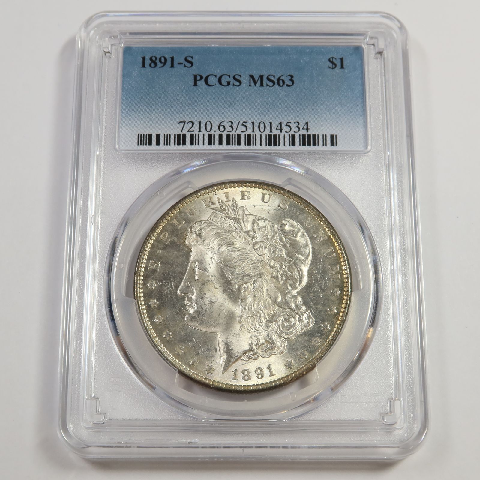 1891 S PCGS MS63 - Silver Morgan Dollar $1 Coin