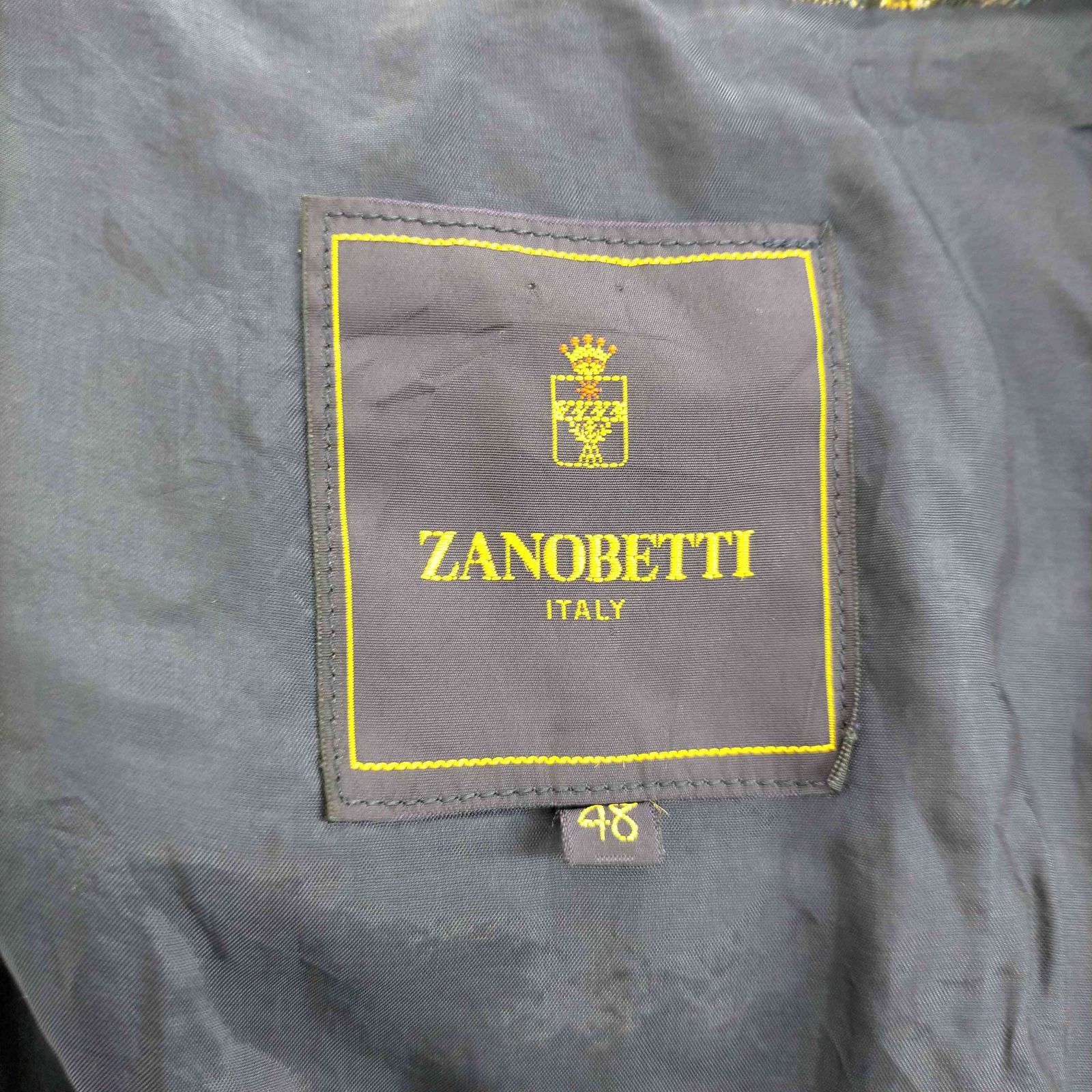 ザノベッティ ZANOBETTI ジャガード織切替デザインデニムジャケット 
