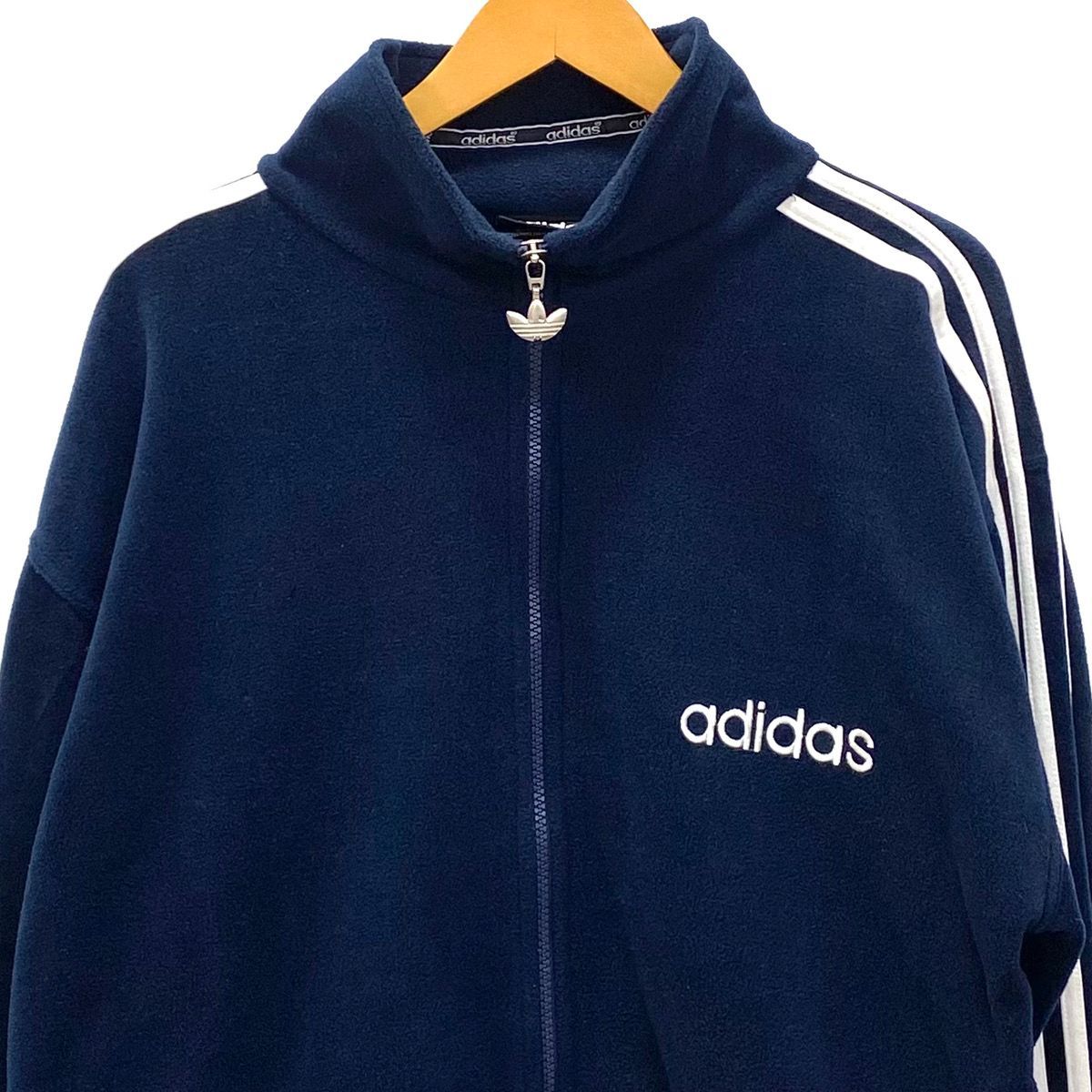 adidas アディダス 80s トラックジャケット フリース バックロゴ 紺 