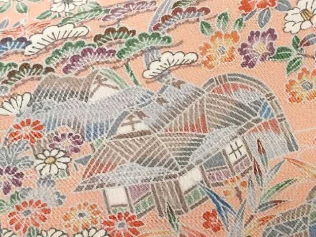 平和屋着物○上質な小紋 草花文 正絹 逸品 DAAV8756tw