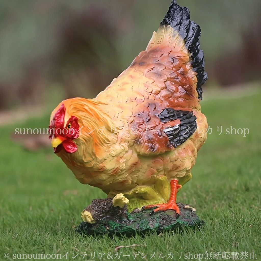 メス 鳥 リアル おしゃれ 4-7 雌 置物 雑貨 動物 庭の装飾 樹脂 オーナメント ニワトリ ガーデン インテリア ガーデンインテリア ガーデンオブジェ ガーデン雑貨 ガーデニング お洒落 にわとり