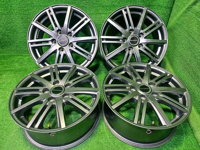 バルミナ ﾉｱ ｳﾞｫｸｼｰ ホイール アルミ ガンメタ 16インチ 6.5J 5穴 4本 114.3 54