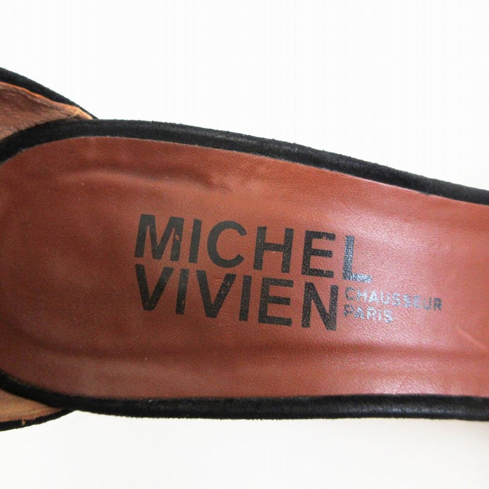 ミッシェルビビアン MICHEL VIVIEN サンダル ブラック スエード