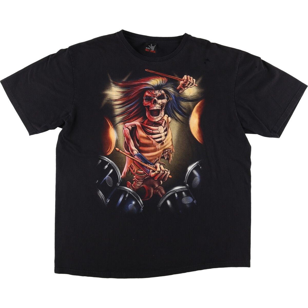 古着 HOT ROCK 両面プリント バンドTシャツ バンT メンズXXL/eaa433315