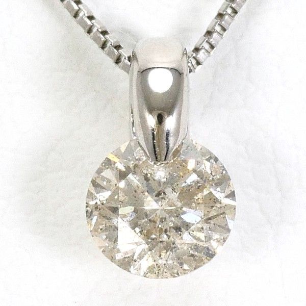 PT900 PT850 ネックレス Necklace ダイヤ 0.30 総重量約1.6g 約41cm