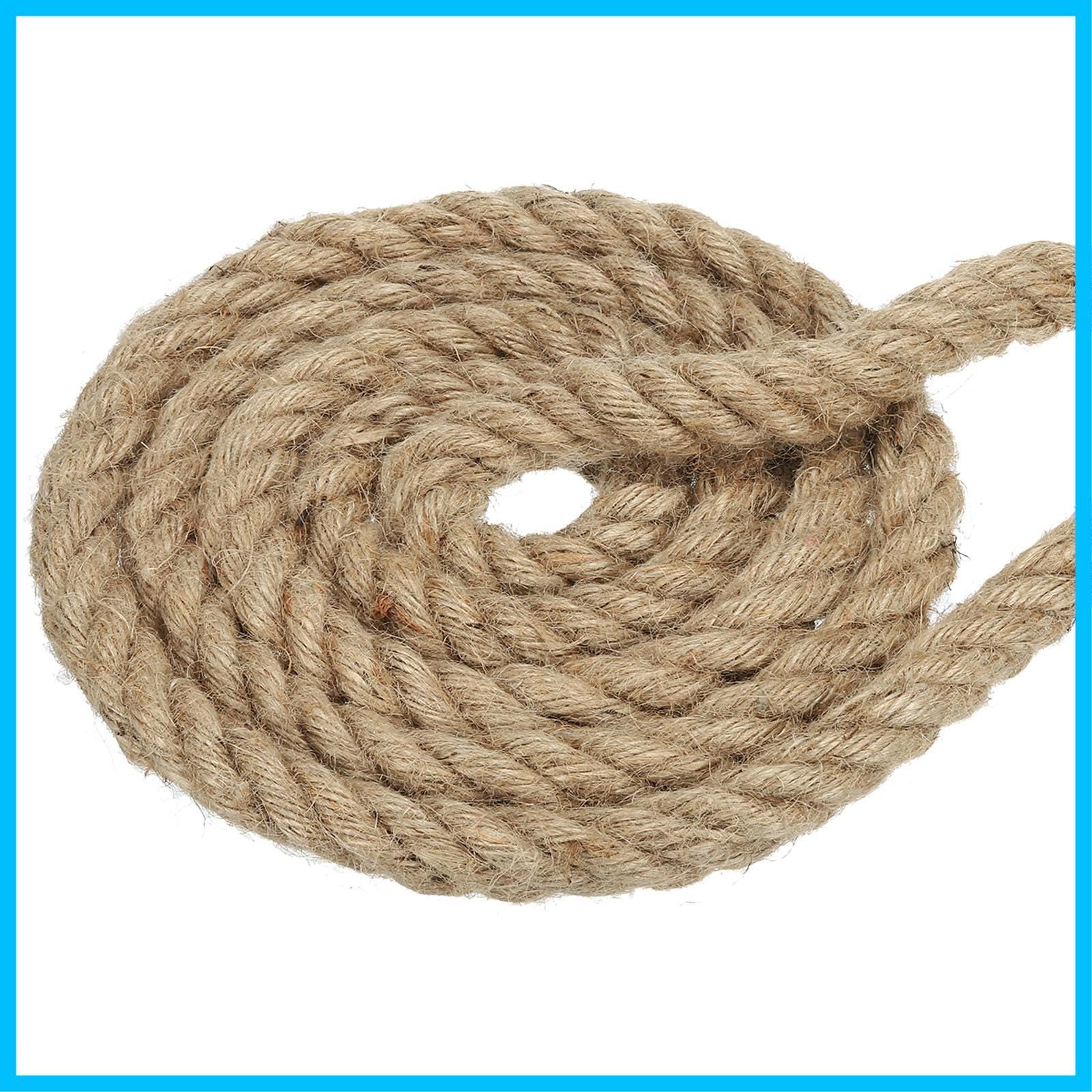 数量 2cm 4.5M マニラロープ PATIKIL ジュートロープ 黄麻縄 4鎖ねじれ 綱引きガーデン家庭