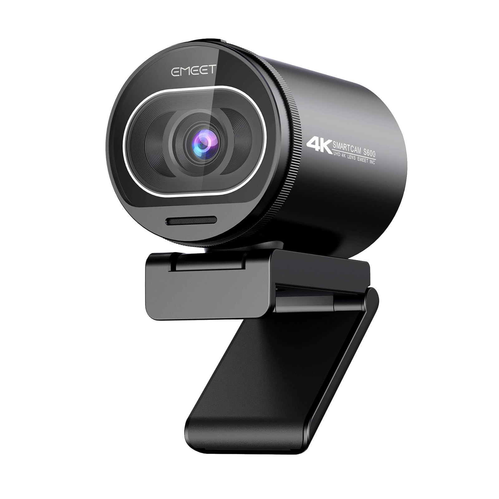 ウェブカメラ4K UHD EMEET S600 WEBカメラ 800万画素 1080p 60fps 高性能センサー搭載 73°視野角 PDAFオートフォーカス 二つノイズキャンセリングマイク内蔵 自動光補正 生放送 ライブ配信 ゲーム実況 ビデオ会議用