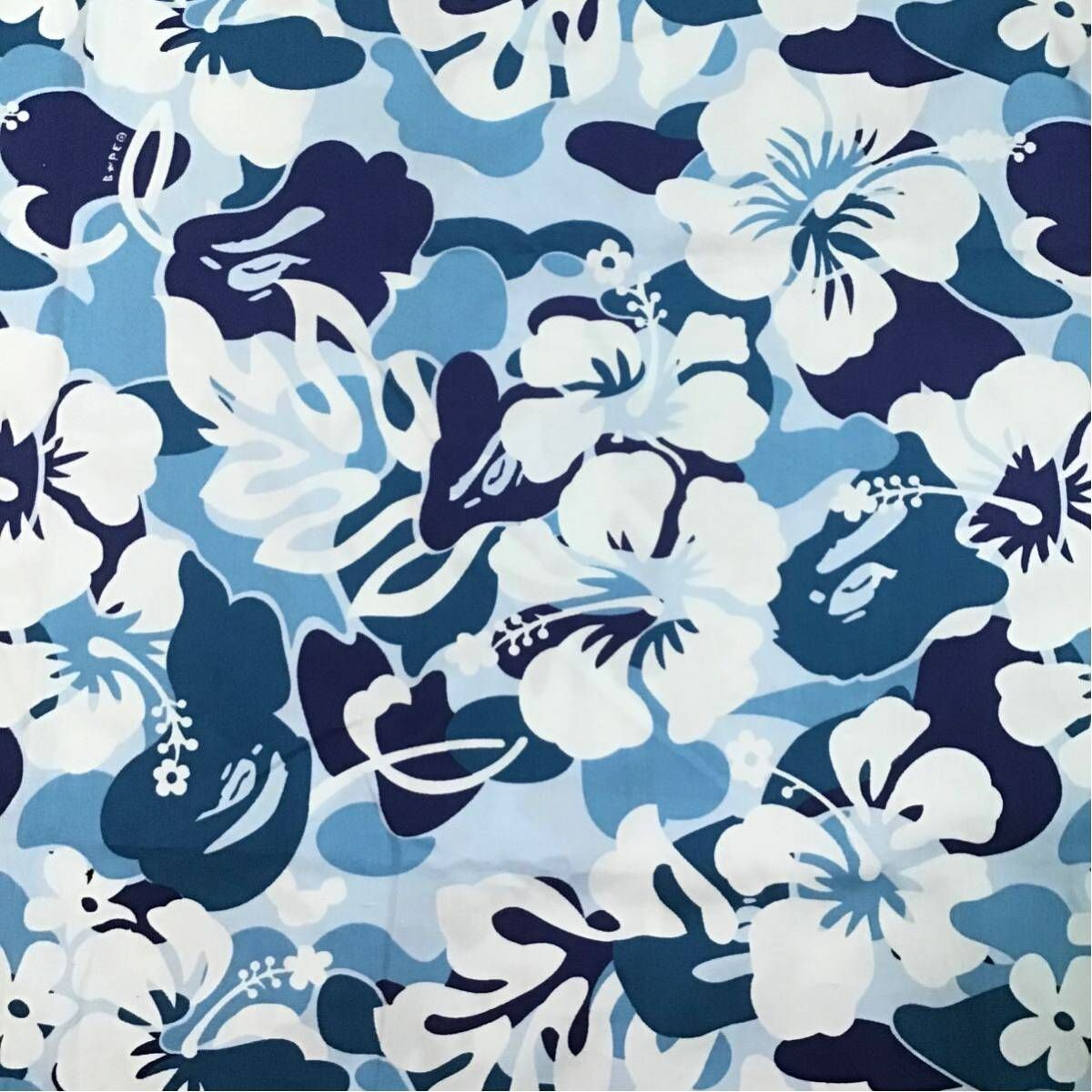 アロハシャツ Aloha camo Blue Mサイズ a bathing ape BAPE 半袖