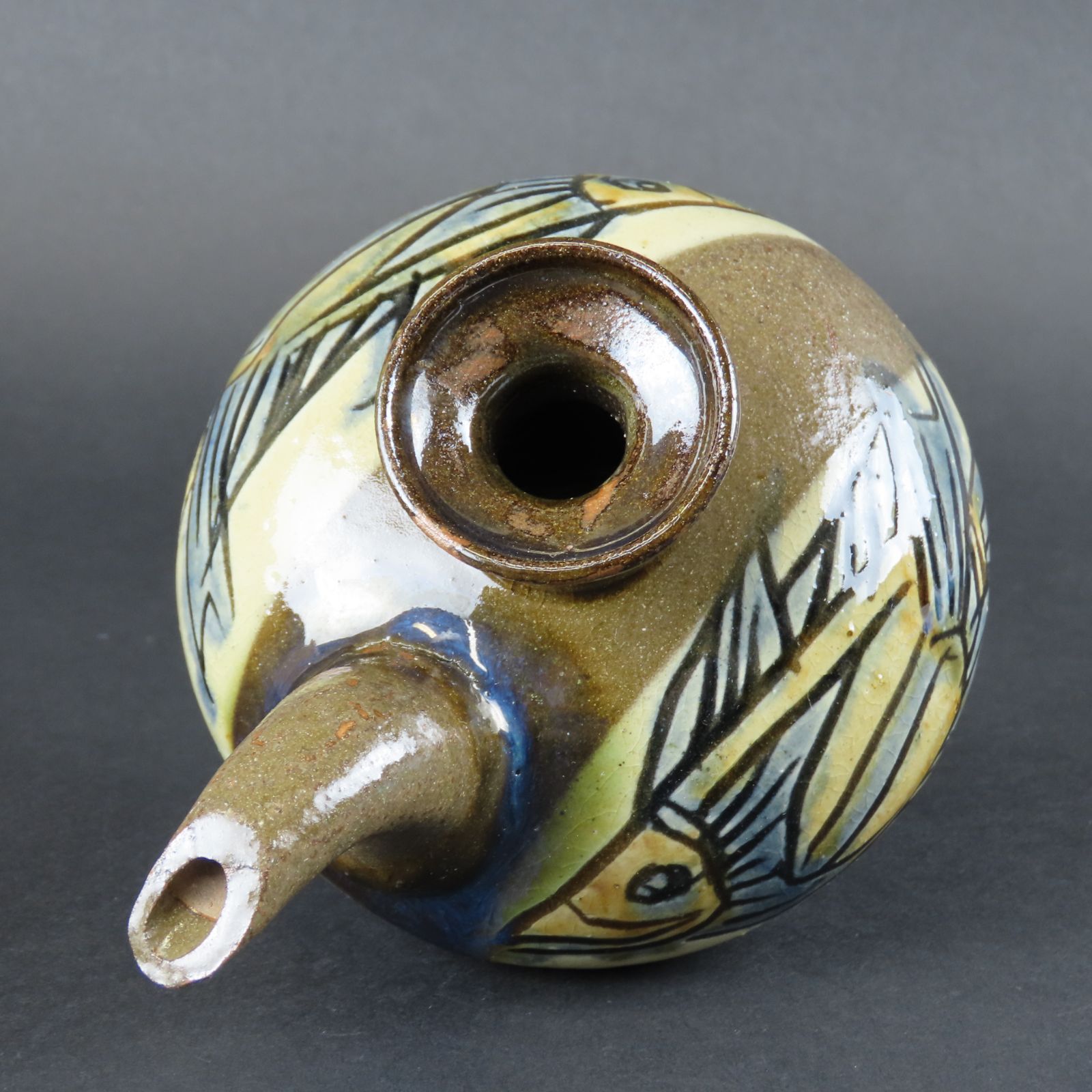 金城次郎作　抱瓶　壺屋陶器　沖縄県無形文化財 金城次郎作 抱瓶 壺屋陶器 沖縄県無形文化財 【公式通販】