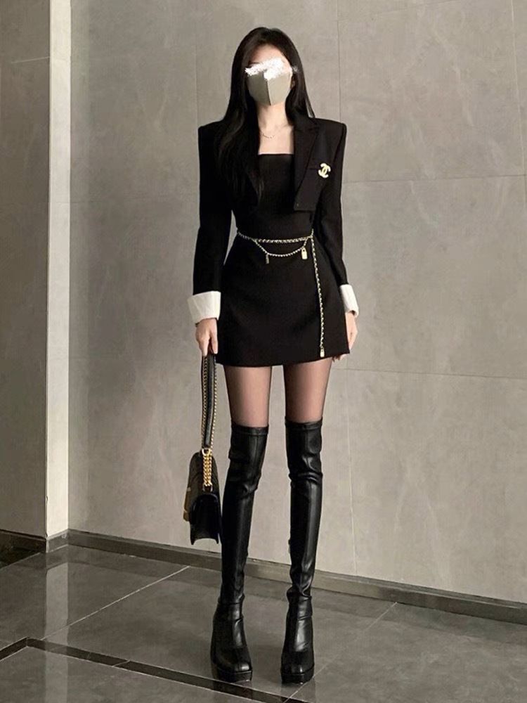 ニーハイブーツ 美脚ブーツ 裏起毛 太ヒール ハイヒール 太ヒール ストーム 黒レディース 靴 ストレッチ 痛くない ロングブーツ 細見せ 美