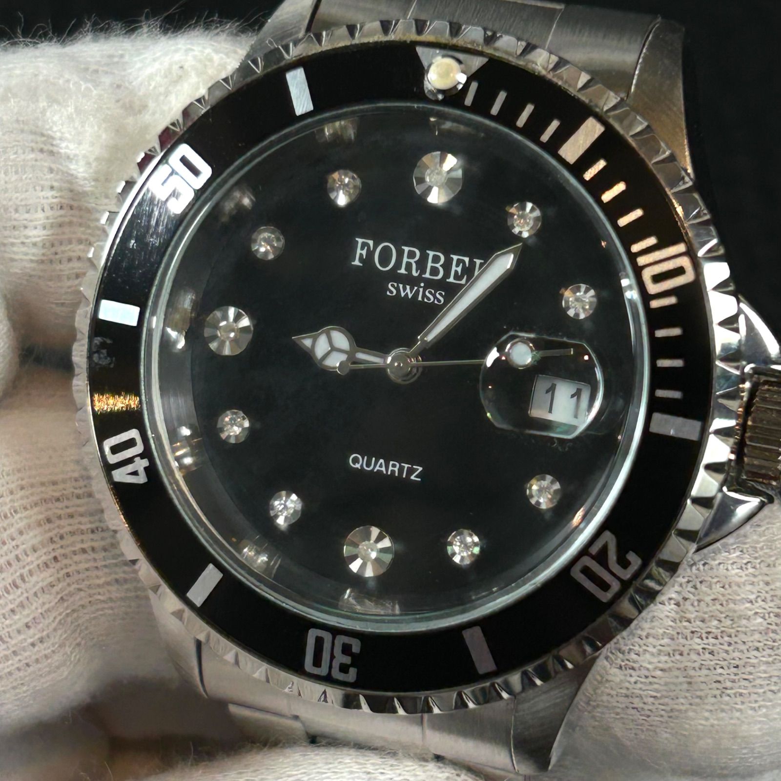 天然ダイヤモンド鑑定書付》フォーベル FORBEL 腕時計 ペアウォッチ