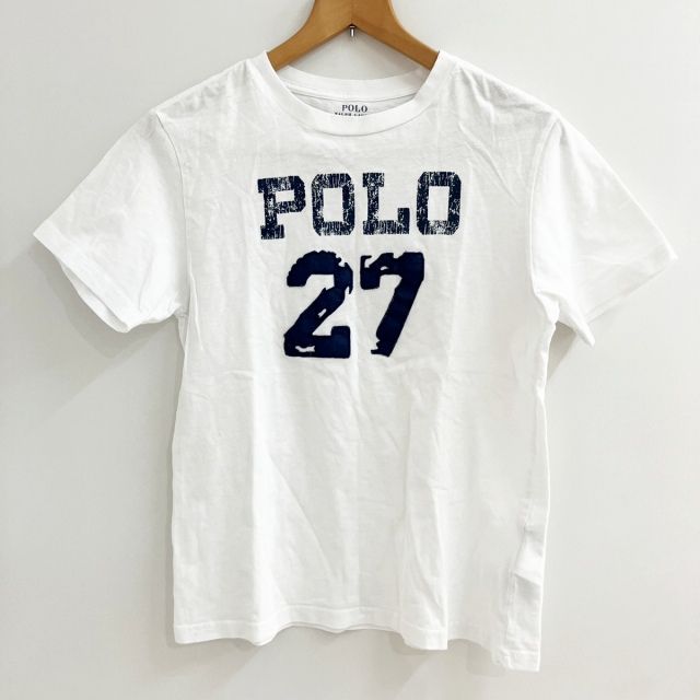 ポロ ラルフローレン POLO RALPH LAUREN Tシャツ カットソー プリント 白 ホワイト M ■GY14