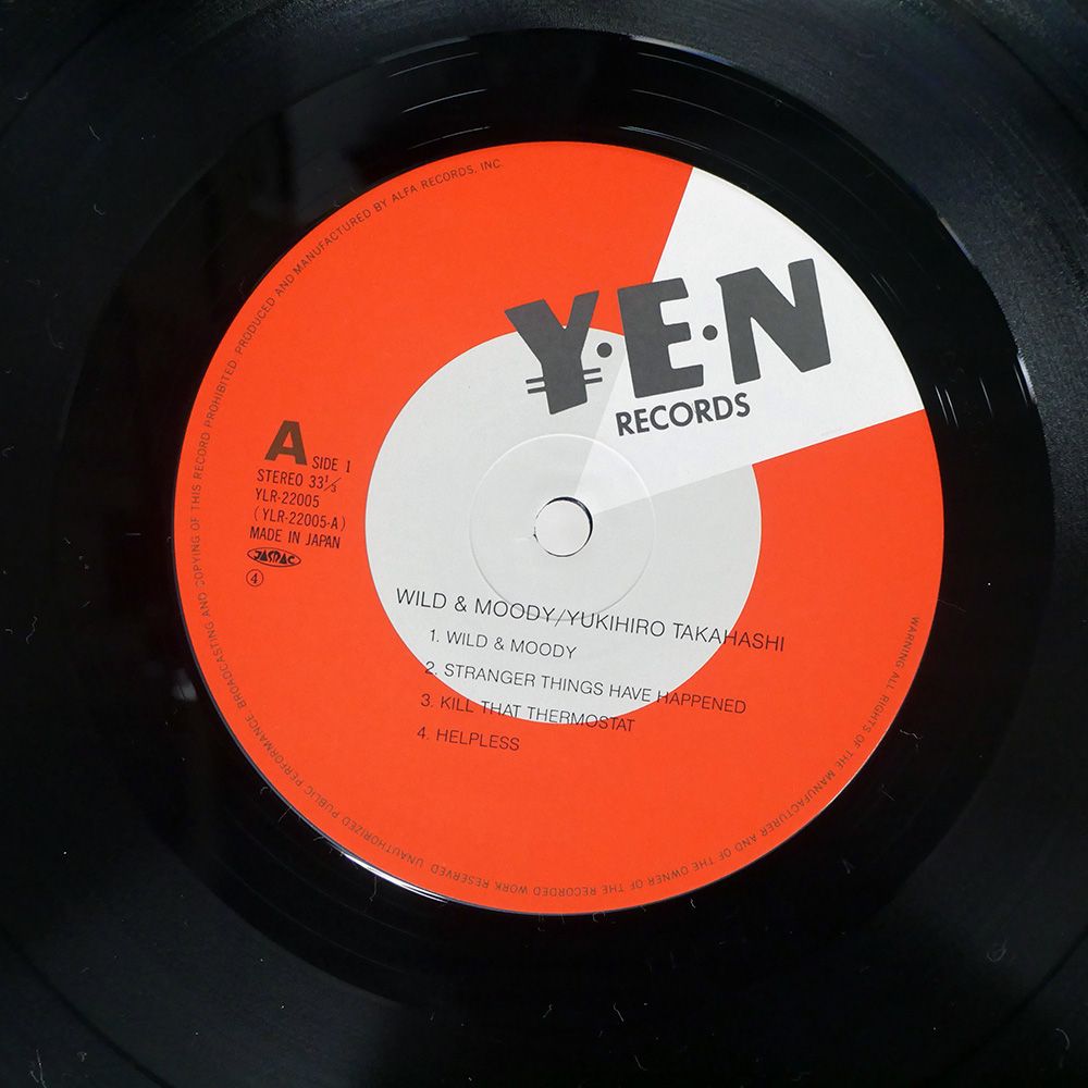 国内盤 高橋幸宏/ワイルド アンド ムーディー/YEN YLR22005 LP