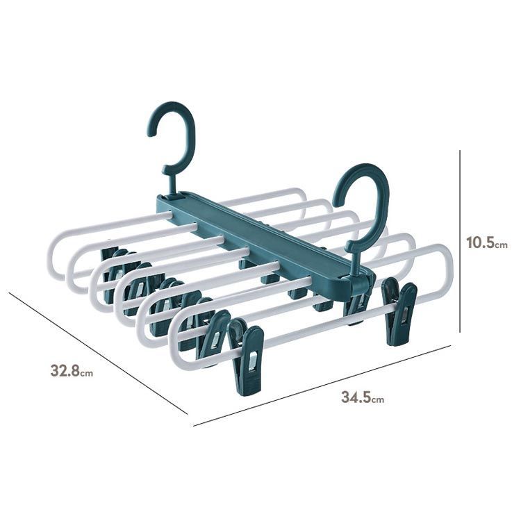 2本セット 多機能ハンガー 洋服収納 6連 ズボンハンガー 吊り下げ収納