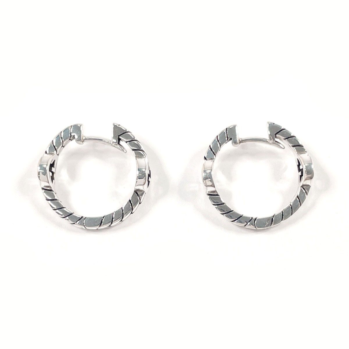 356【グッチ】シルバー　インターロッキング　フープピアス　付属品付き グッチ ピアス インターロッキングG フープピアス シルバー