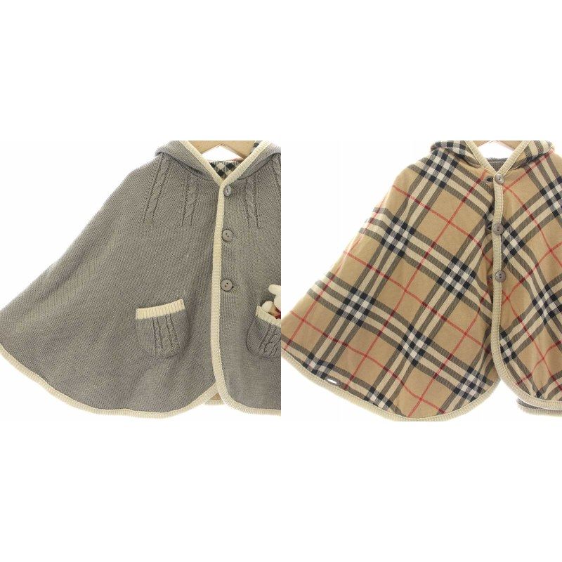 美品】バーバリーロンドン ポンチョ ケーブル ケープ カシミヤ