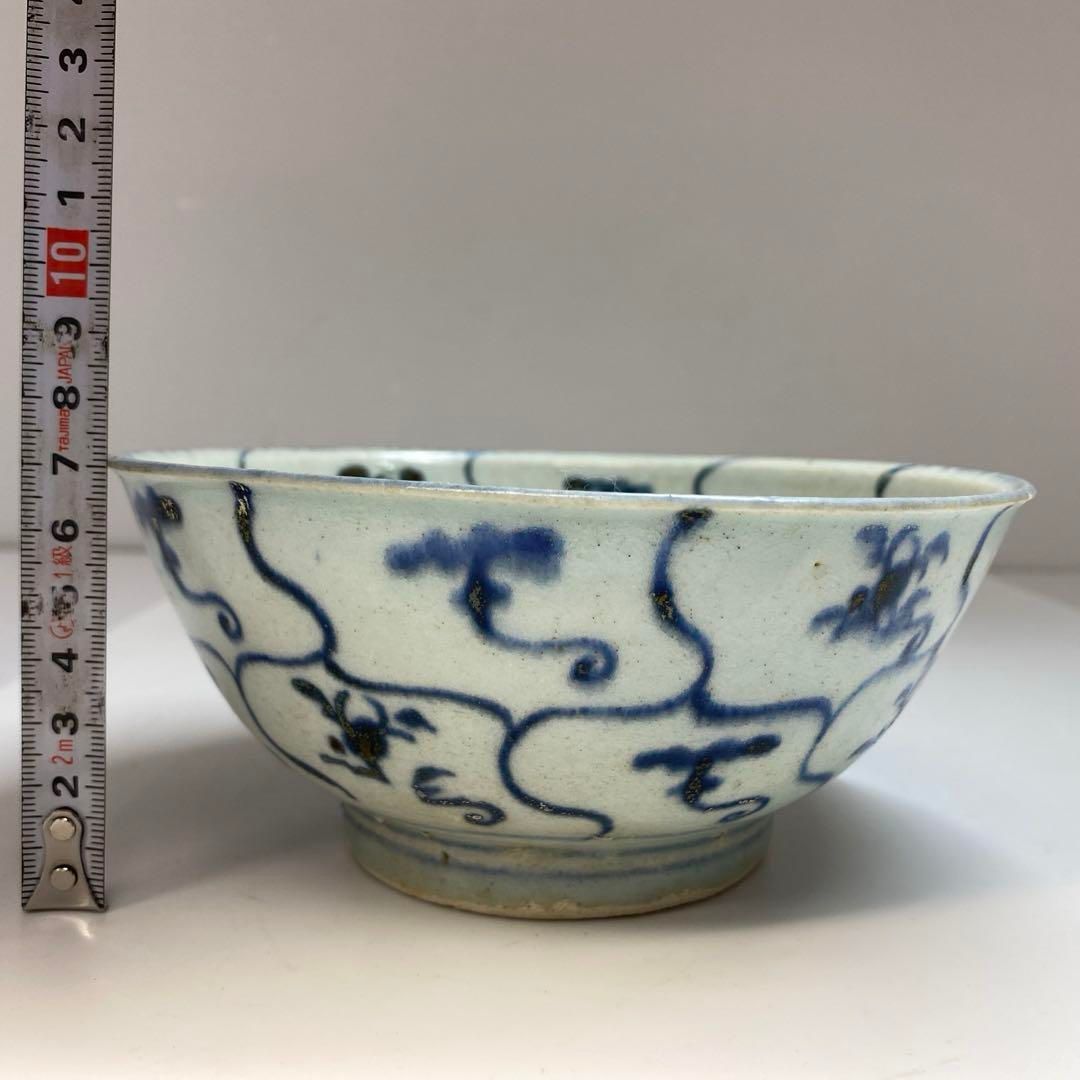 KCK632 小鉢 古染付 茶碗 李朝 中国 唐物 時代 中国美術 天目 緑