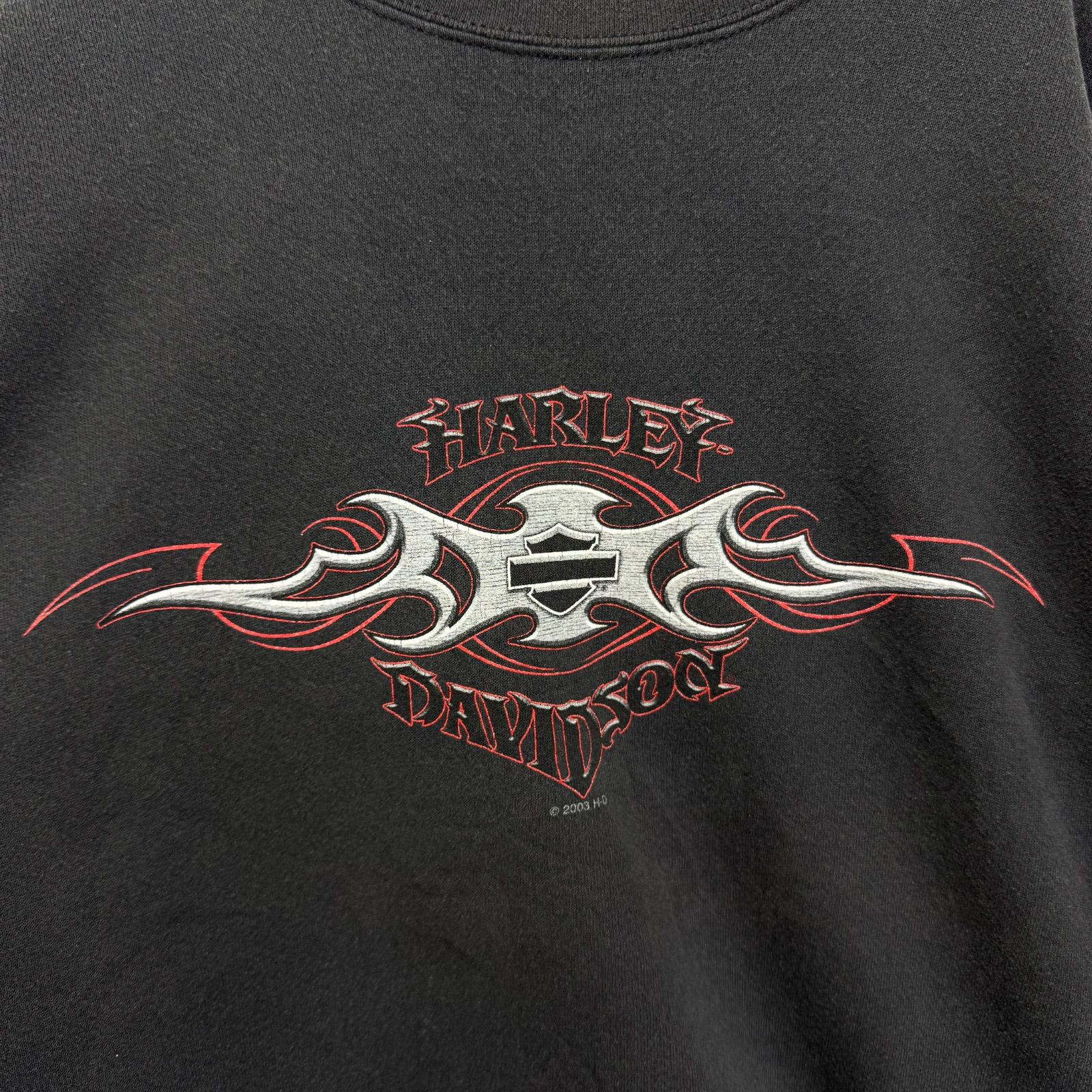 00s XL HARLEY-DAVIDSON Logo Print Sweatshirt メキシコ製 ハーレー 