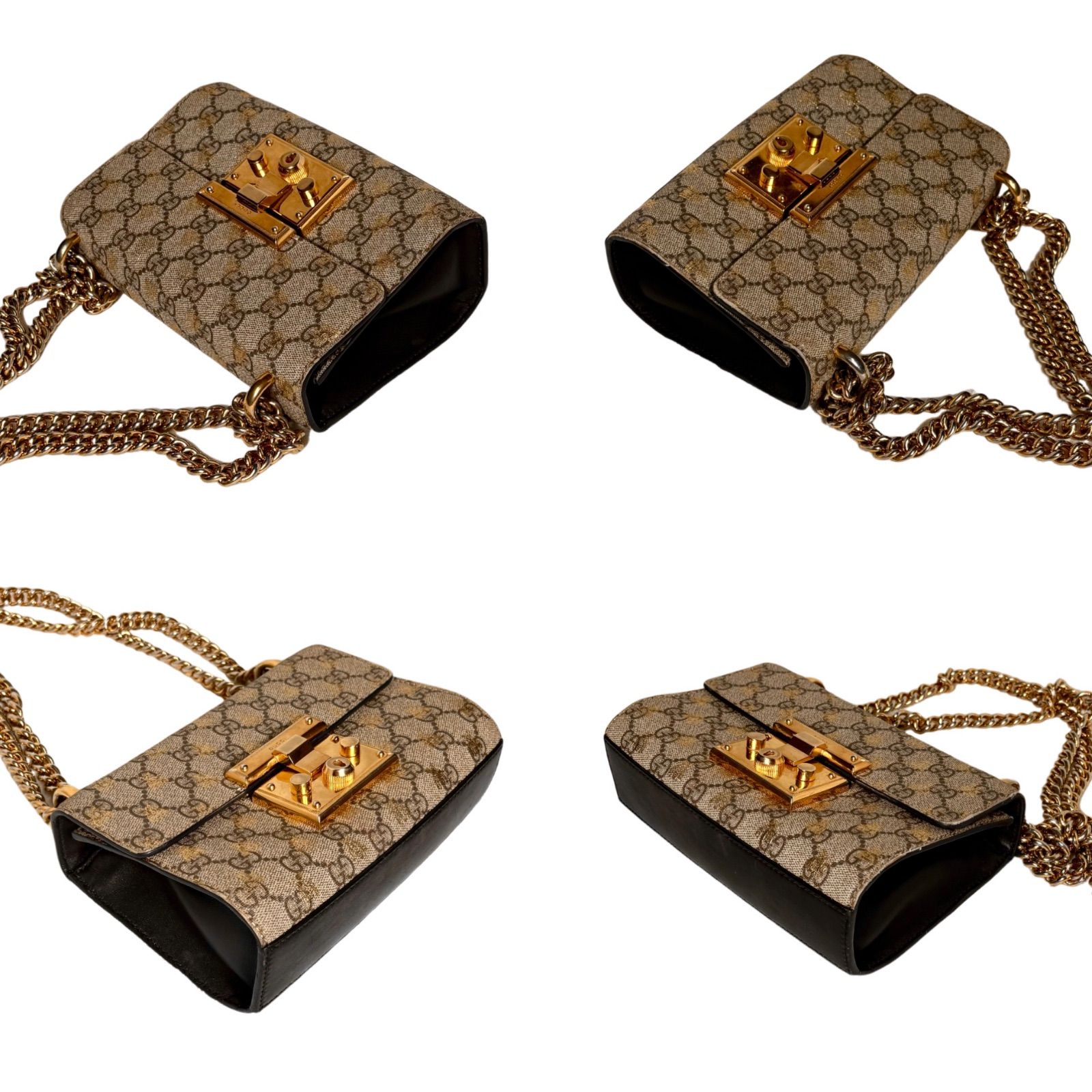 美品】GUCCI グッチ チェーンショルダーバッグ パドロック ハニービー  