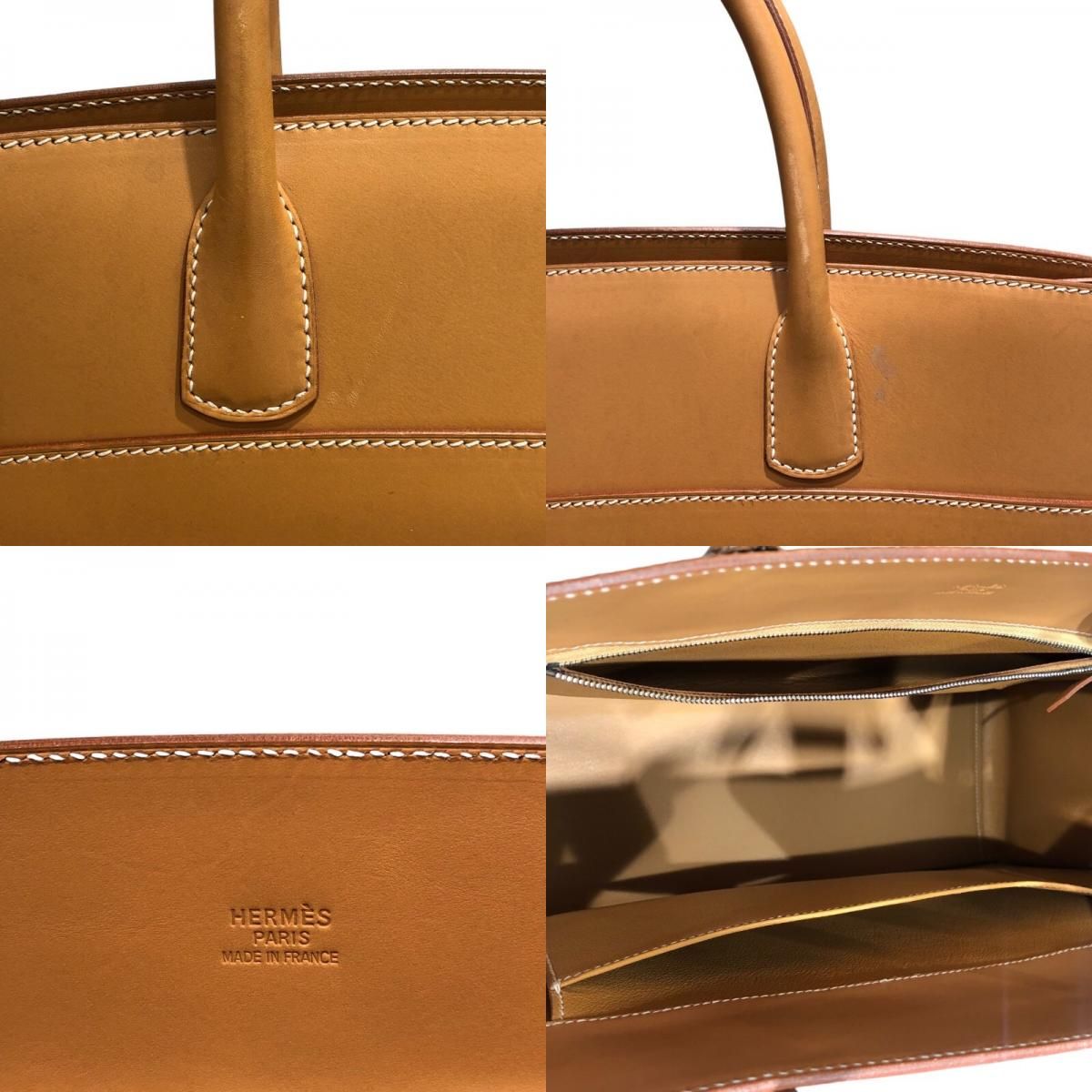 エルメス HERMES ホワイトバスGM □D刻 ナチュラル ヴァッシュ  