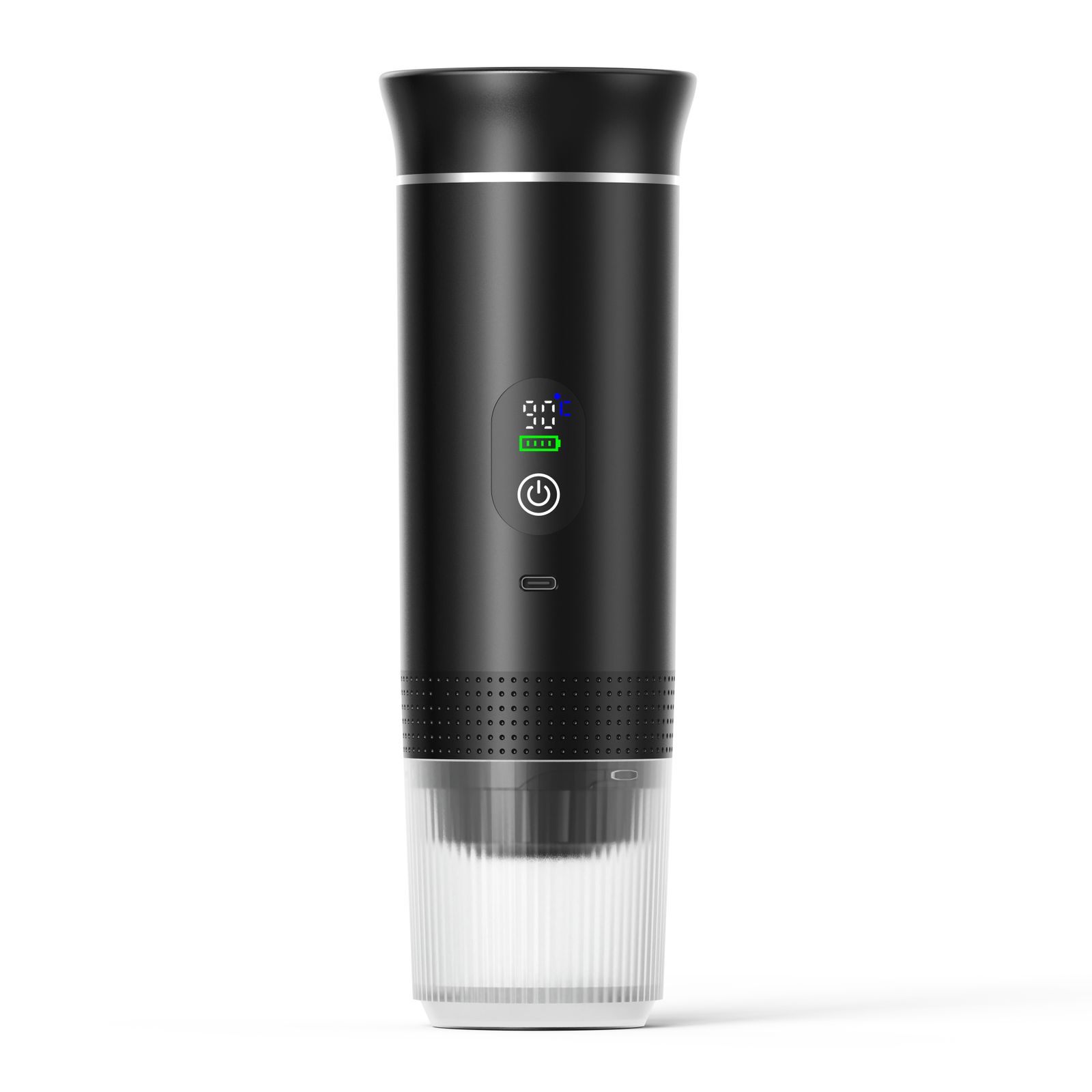 USB-C充電式 ポータブルエスプレッソマシン 自己加熱機能付 3モード対応 コーヒーメーカー コンパクト設計 キャンプ 旅行 オフィスに最適 BALASHOV製 ブラック