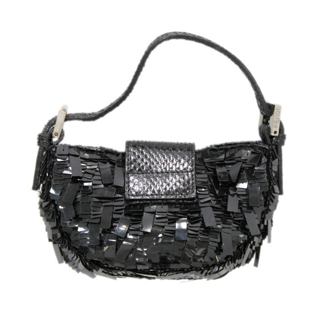 FENDI/フェンディ イブニングバッグ テープスパンコール ブラック 2454 