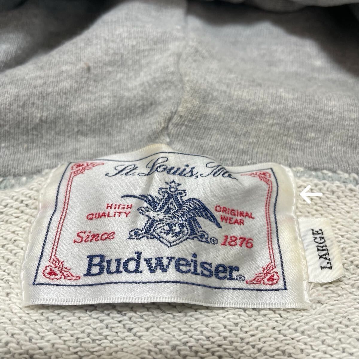 90s Budweiser バドワイザー sweat hoodie スウェットパーカー 背面 