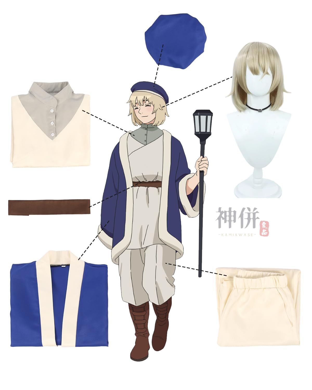人気商品】[神併良品] ダンジョン飯 コスプレ ウィッグ付き
