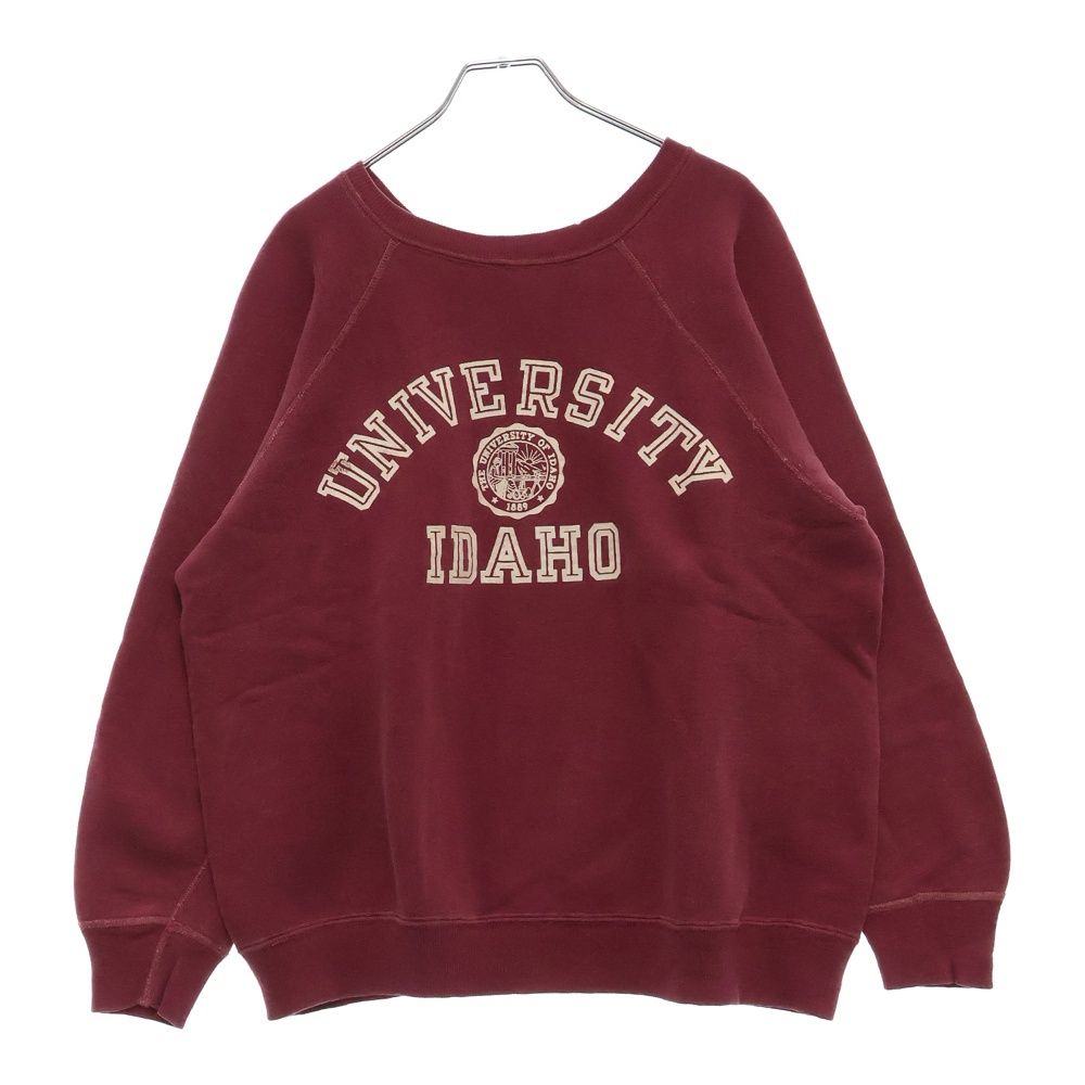 CHAMPION チャンピオン 60s UNIVERSITY IDAHO ランタグ 3段プリント スウェット ボルドー