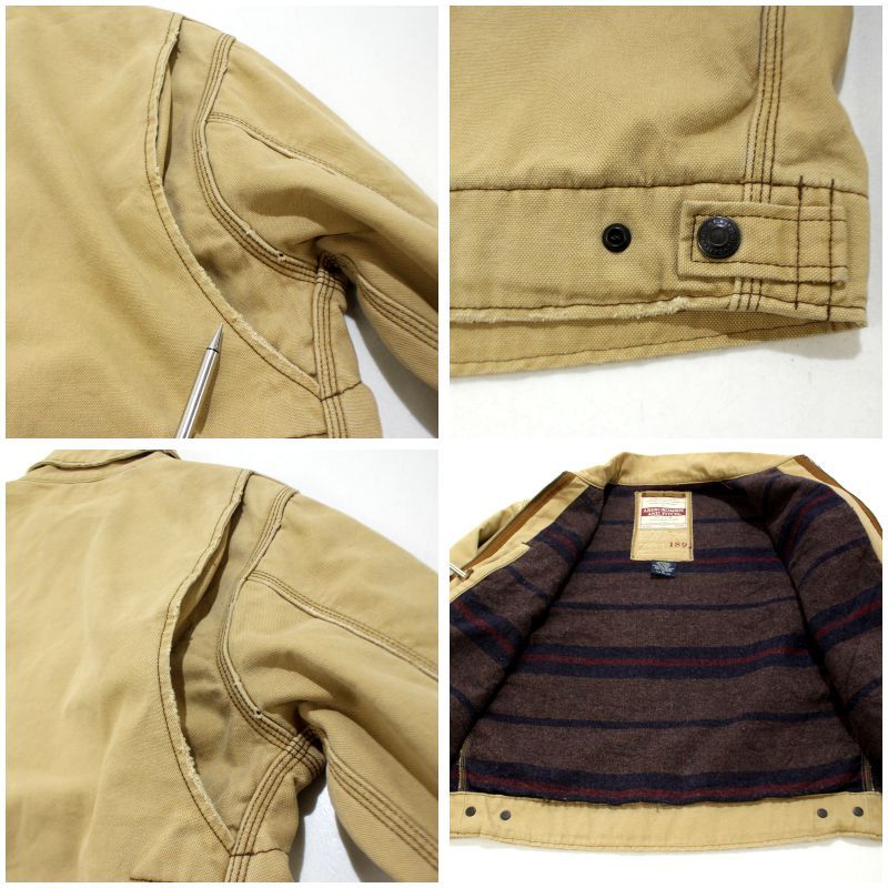 00s Abercrombie & Fitch 無地 デトロイト タイプ 裏地ブランケット