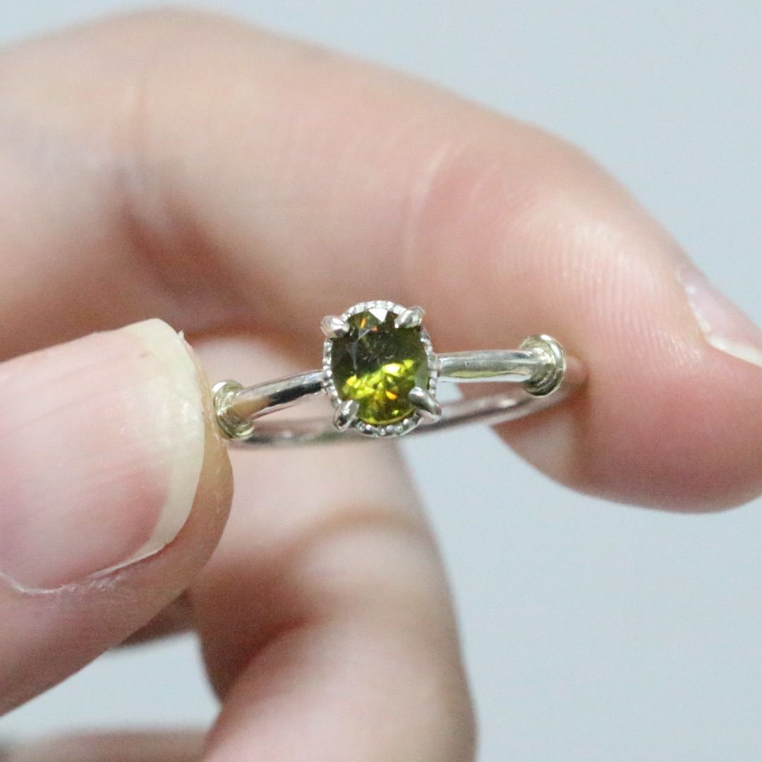 レア✳︎少し大きめクロムスフェーンのK10小ワッカシルバーリング11号弱 レア✳︎少し大きめのクロムスフェーンのK10小ワッカシルバー