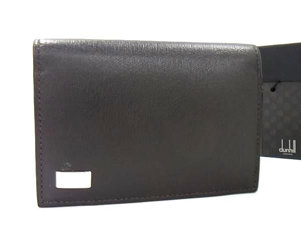 新品未使用 dunhill ダンヒル レザー パスケース カードケース 名刺入れ 定期入れ メンズ ブラック系 FJ0296