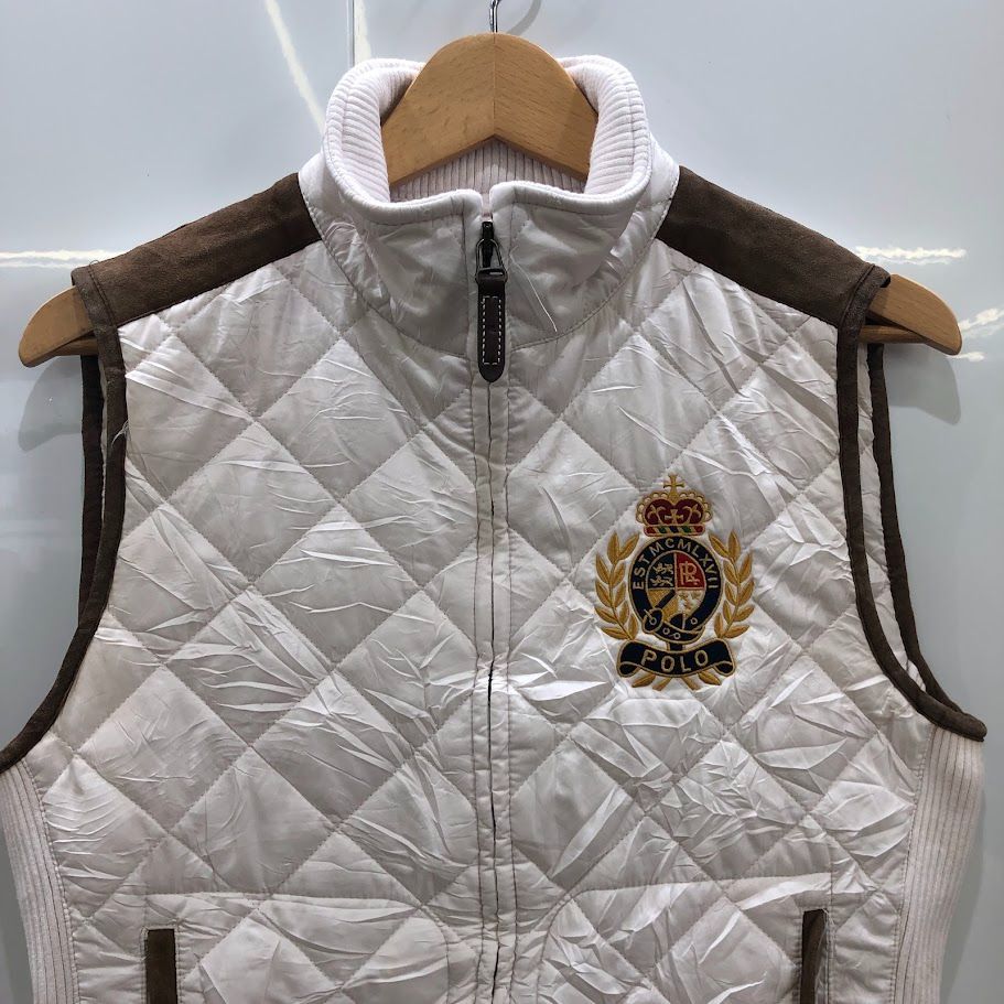 【超美品❗️】POLO RALPH LAUREN キルティングダウンベスト POLORALPHLAURENポロラルフローレンポニー刺繍フーデッドダウン
