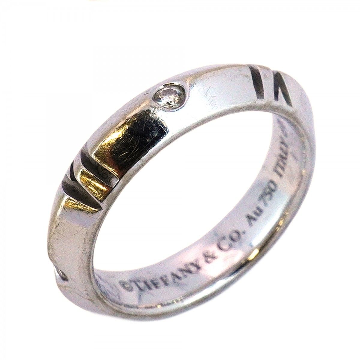 5jib0353】ティファニー リング アトラスXクロスロード/ナロー 4PD  