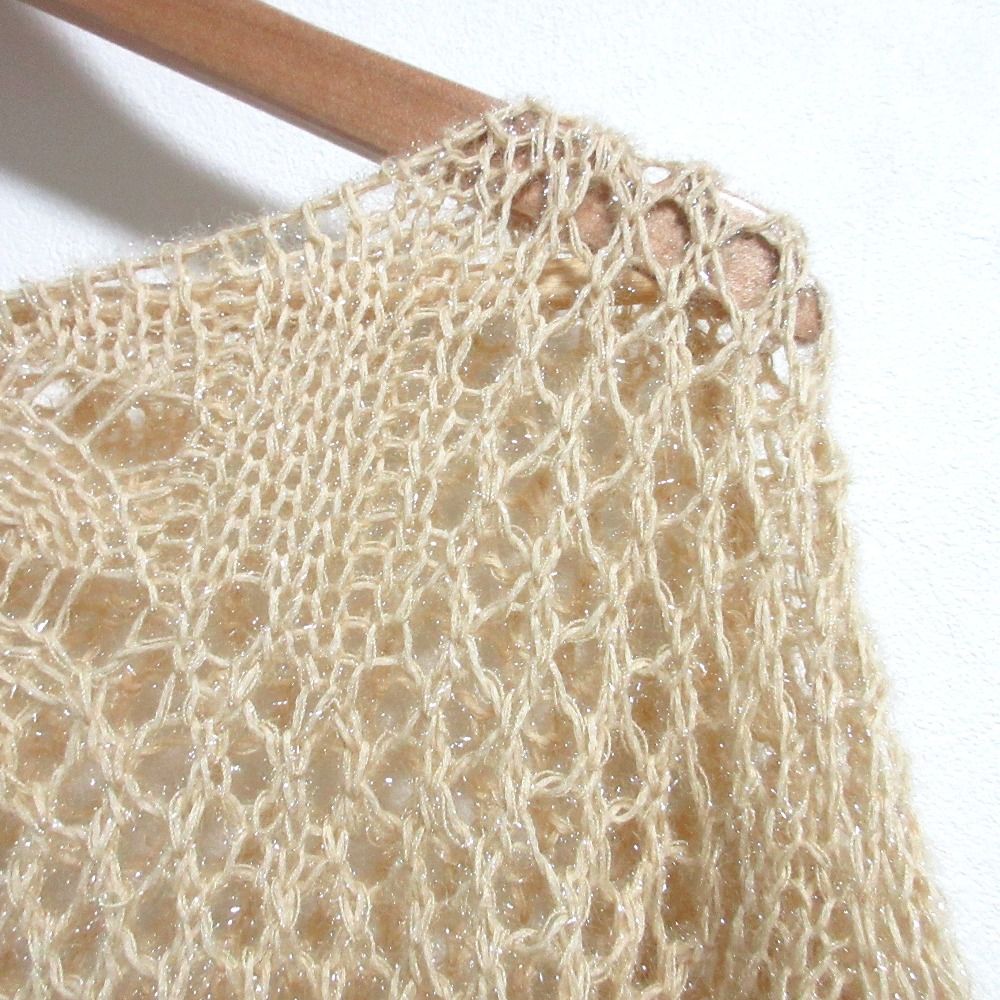 22SS Mame Kurogouchi マメクロゴウチ Botanical Pattern Knitted Lame  