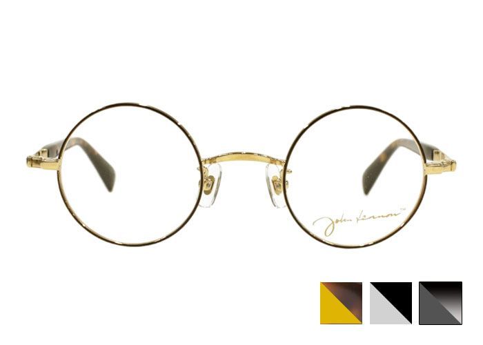 ジョンレノン John Lennon jl-1117 jl 一山 チタン 伊達 度付き 老眼鏡 遠近両用 レトロ アンティーク ラウンド メガネ めがね 眼鏡 43□24