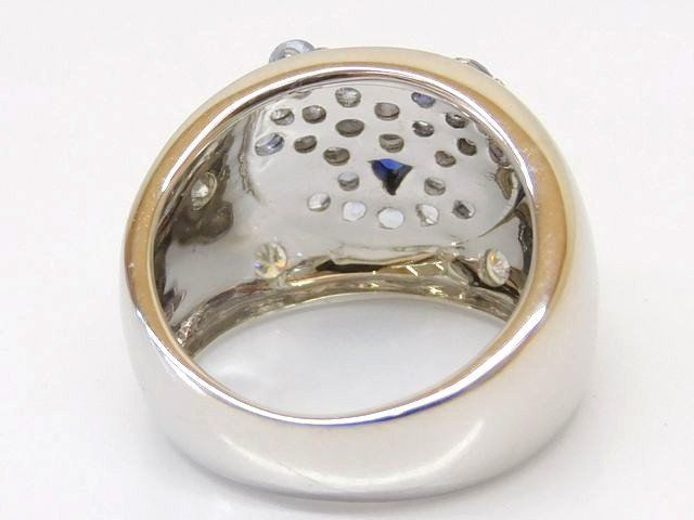 新品同様 ポンテヴェキオ Ponte Vecchio リング□8号 サファイア 1.23ct ダイヤ 0.20ct 猫 キャット K18WG  ホワイトゴールド 指輪□ 6F6H - メルカリ