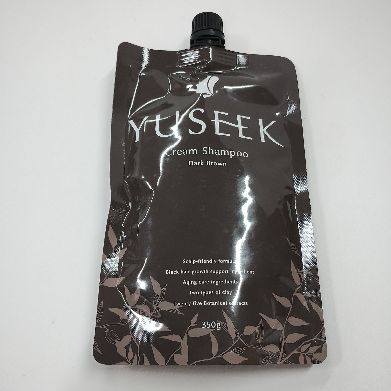 YUSEEK クリームシャンプー ダークブラウン 350g（コーム・手袋付