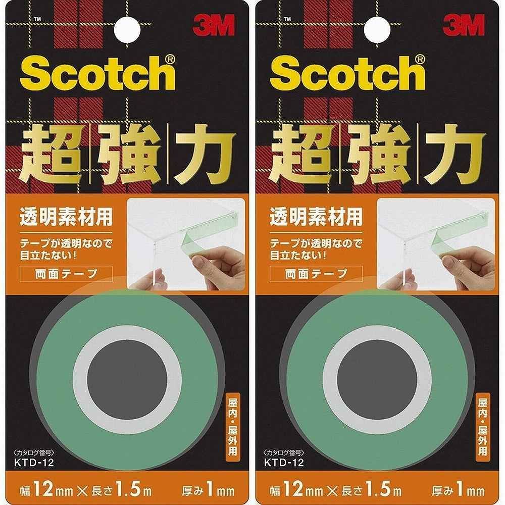 スリーエムジャパン(3M) - スコッチ 超強力両面テープ 透明素材用(12mm