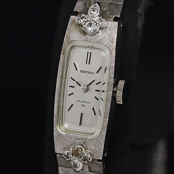 手巻き セイコー 1520-3440 23石 シルバー文字盤 レディース腕時計 OKZ