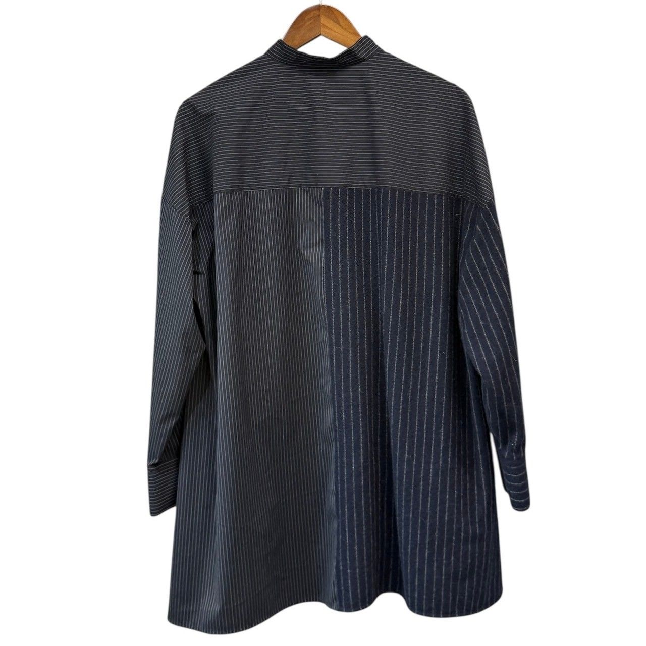 ENFOLD エンフォルド 23AW WINTER SHIRT 切替ストライプシャツ